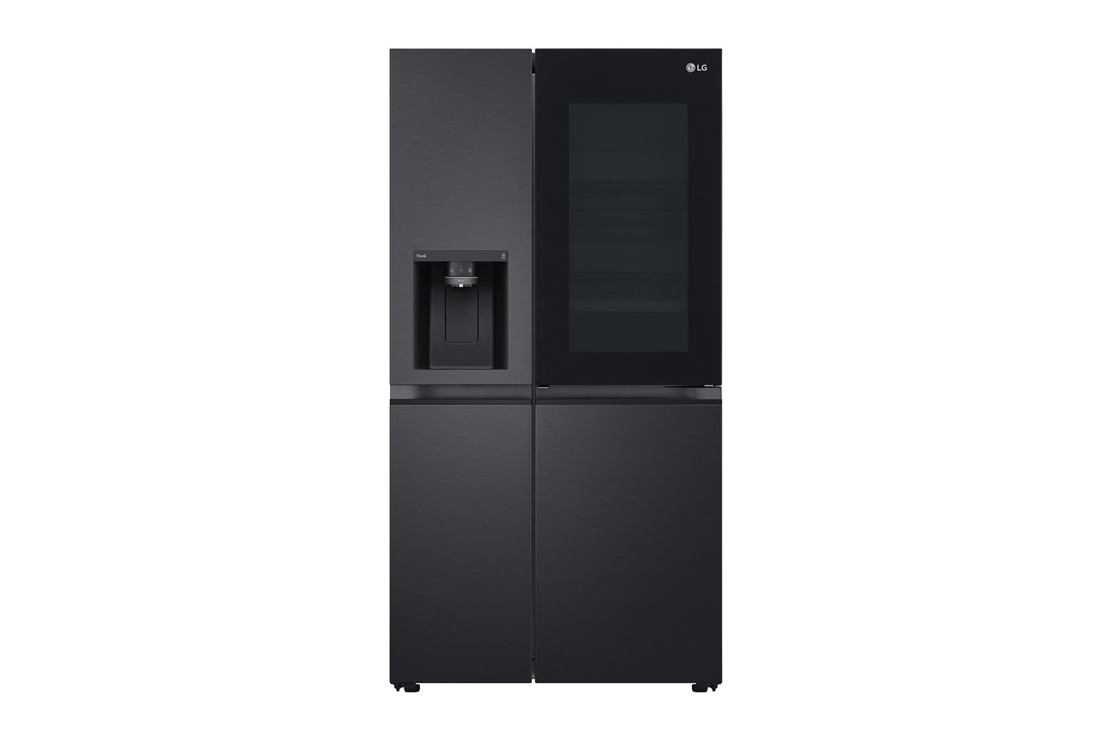 LG 635L Door-in-Door® Side by Side Fridge in Matte Black Finish GS-V600MBLC, GS-V600MBLC