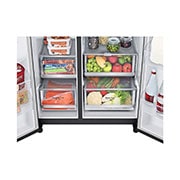 LG 635L Side by Side Fridge with Craft Ice™ , GS-V600MBLC