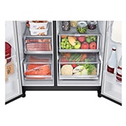 LG 635L Side by Side Fridge with Craft Ice™ , GS-V635MBLC