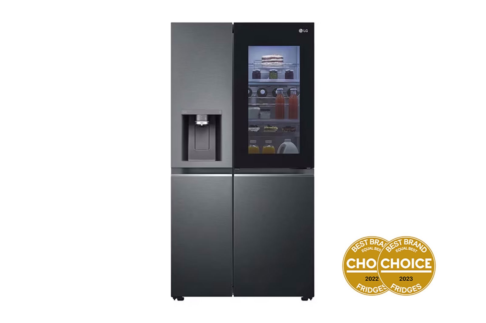 LG 635L Side by Side Fridge with Craft Ice™ , GS-V635MBLC