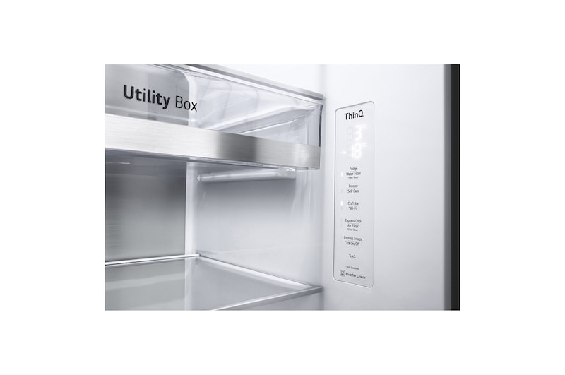 LG 635L Side by Side Fridge with Craft Ice™ , GS-V635MBLC