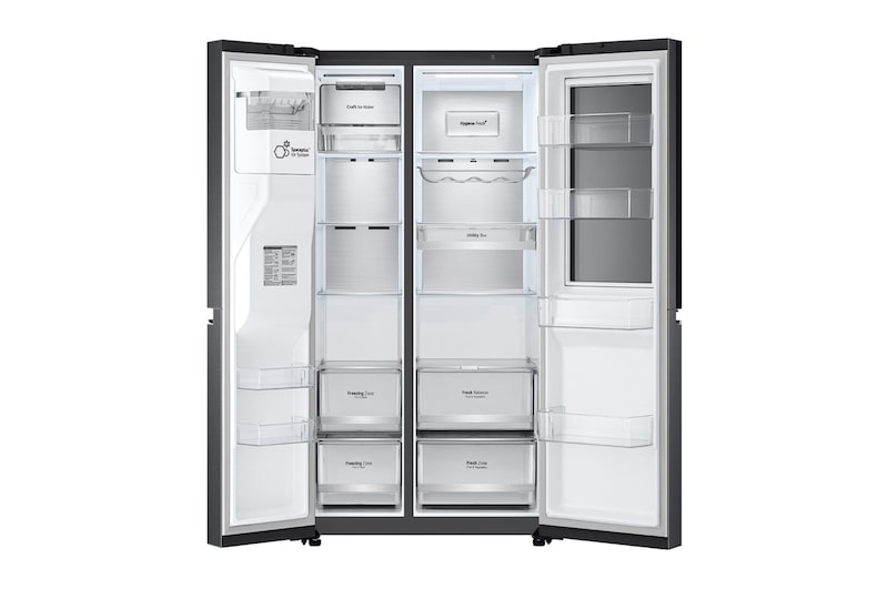 LG 635L Side by Side Fridge with Craft Ice™ , GS-V635MBLC
