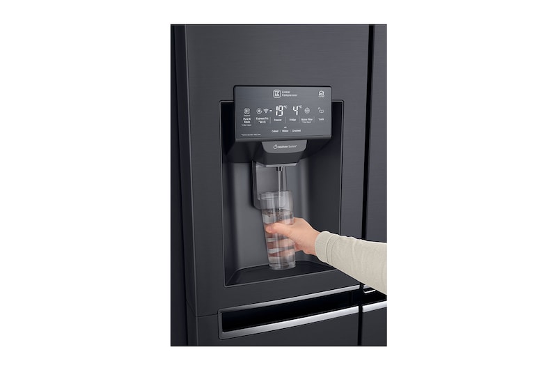 LG 625L Side by Side Fridge with InstaView Door-In-Door® in Matte Black Finish, GS-V665MBL