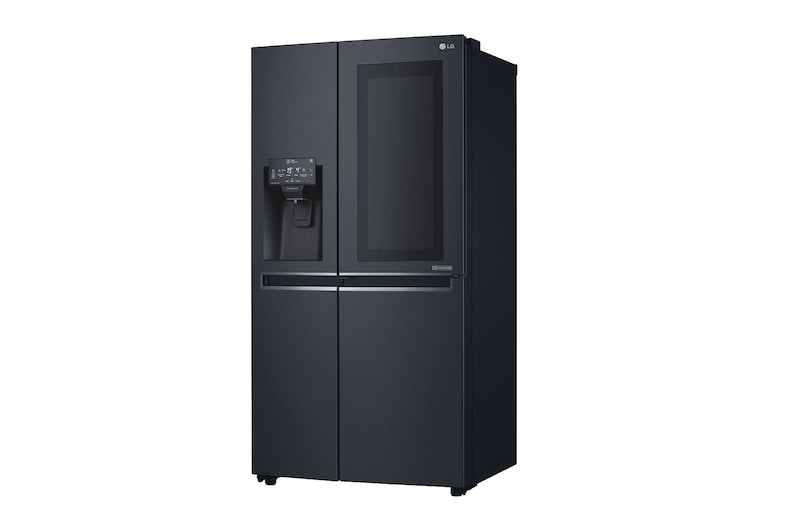 LG 625L Side by Side Fridge with InstaView Door-In-Door® in Matte Black Finish, GS-V665MBL
