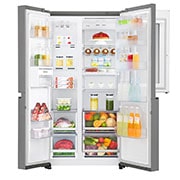 LG 642L Side by Side Fridge with InstaView Door-In-Door® in Stainless Finish, GS-VB680PL