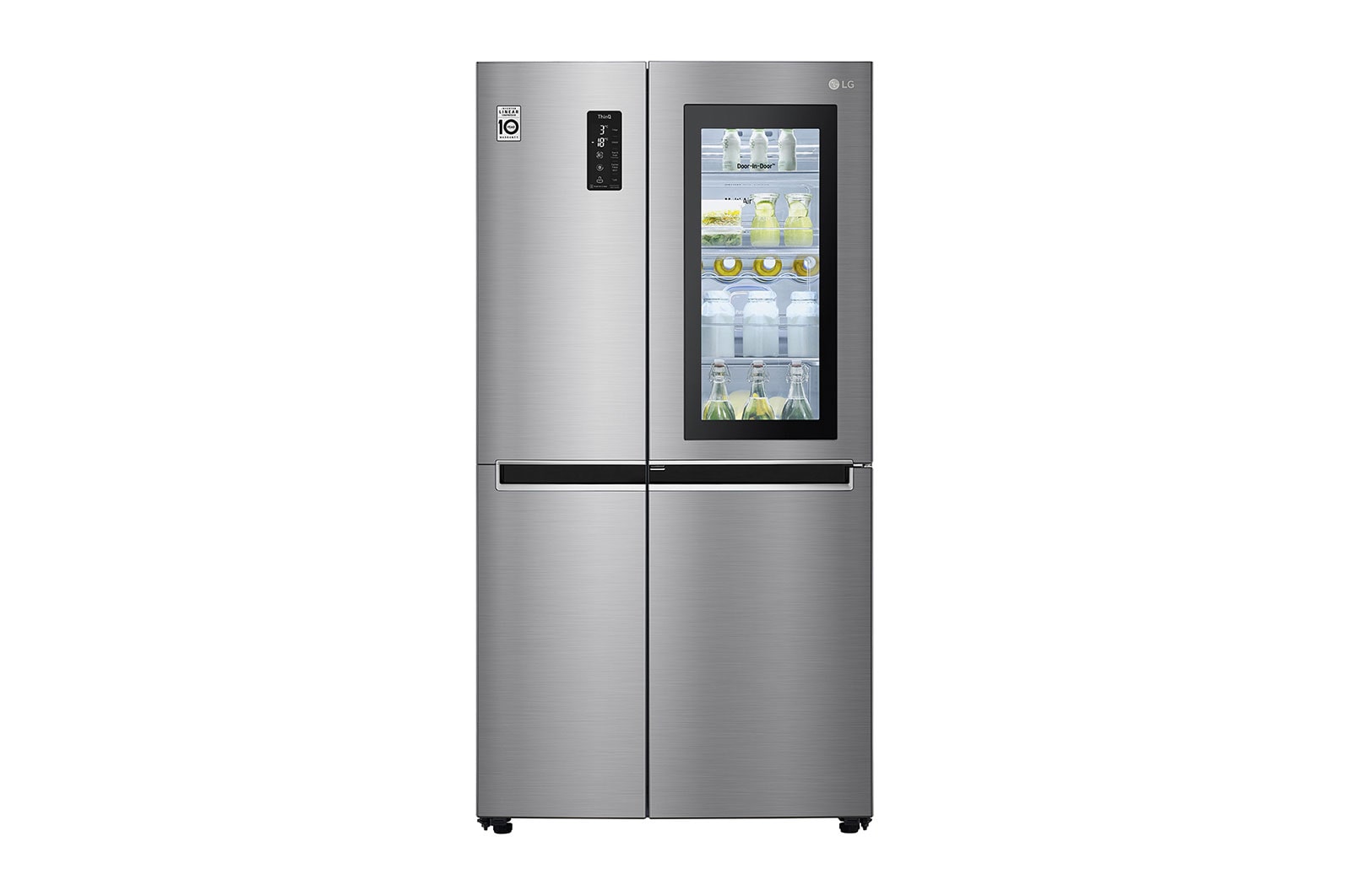 LG 642L Side by Side Fridge with InstaView Door-In-Door® in Stainless Finish, GS-VB680PL