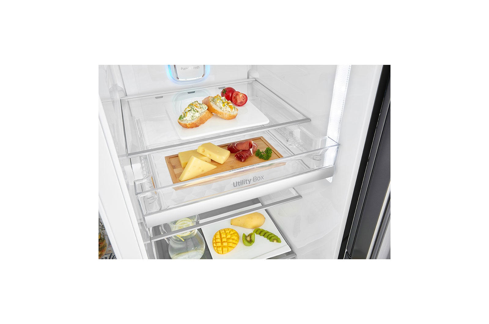 LG 642L Side by Side Fridge with InstaView Door-In-Door® in Stainless Finish, GS-VB680PL