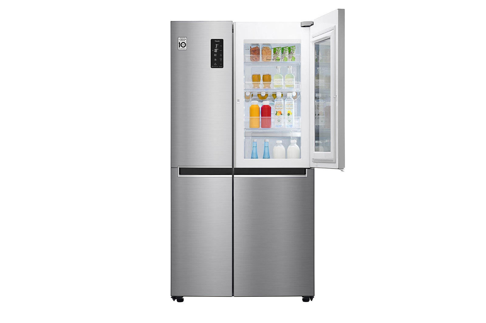 LG 642L Side by Side Fridge with InstaView Door-In-Door® in Stainless Finish, GS-VB680PL