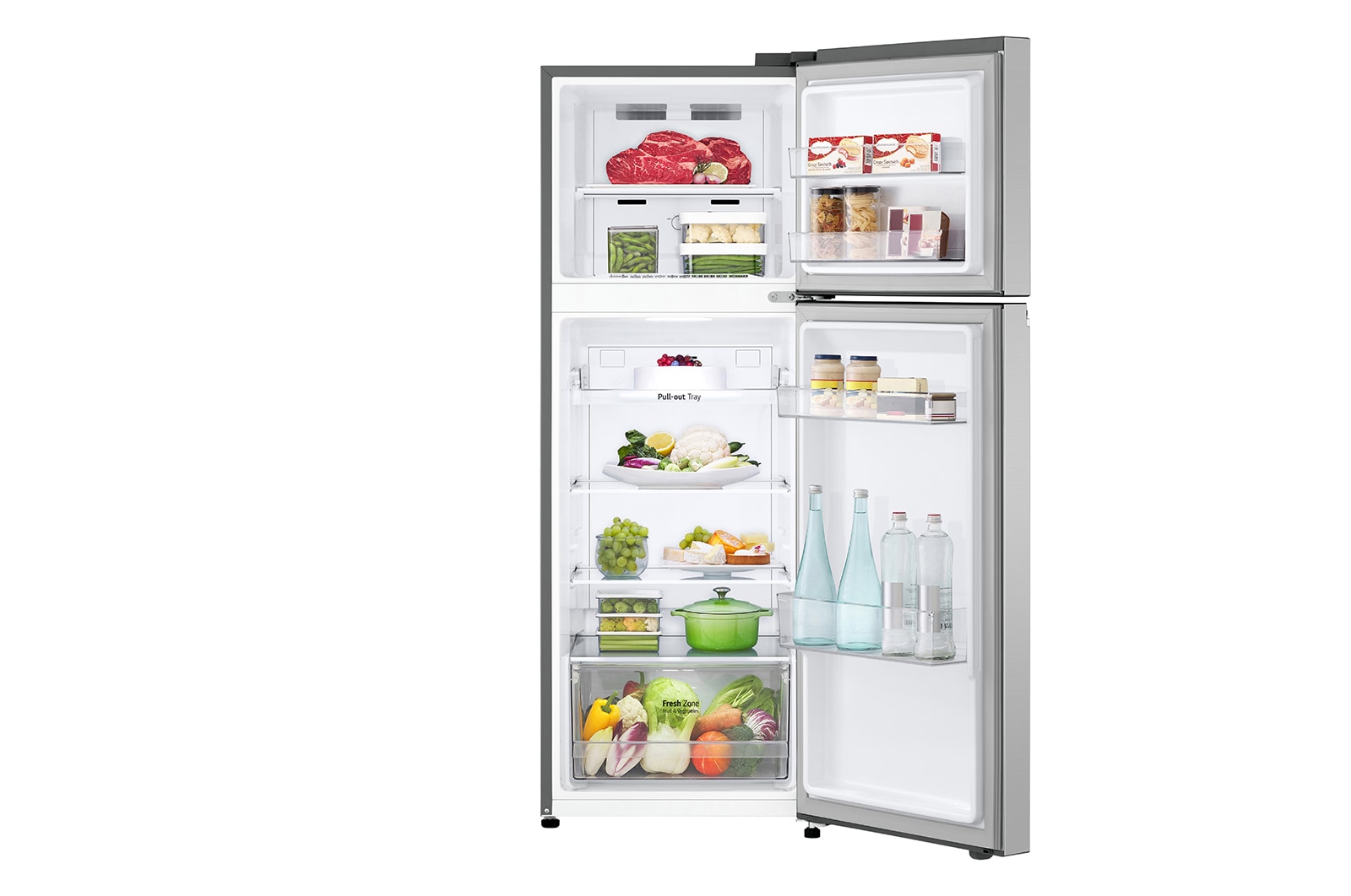 LG 243L Top Mount Fridge - Stainless Finish, GT-1S