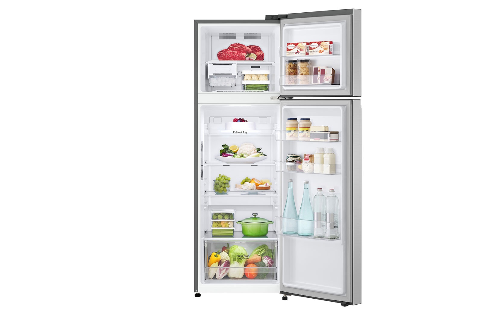 LG 266L Top Mount Fridge in Stainless Finish, GT-2S