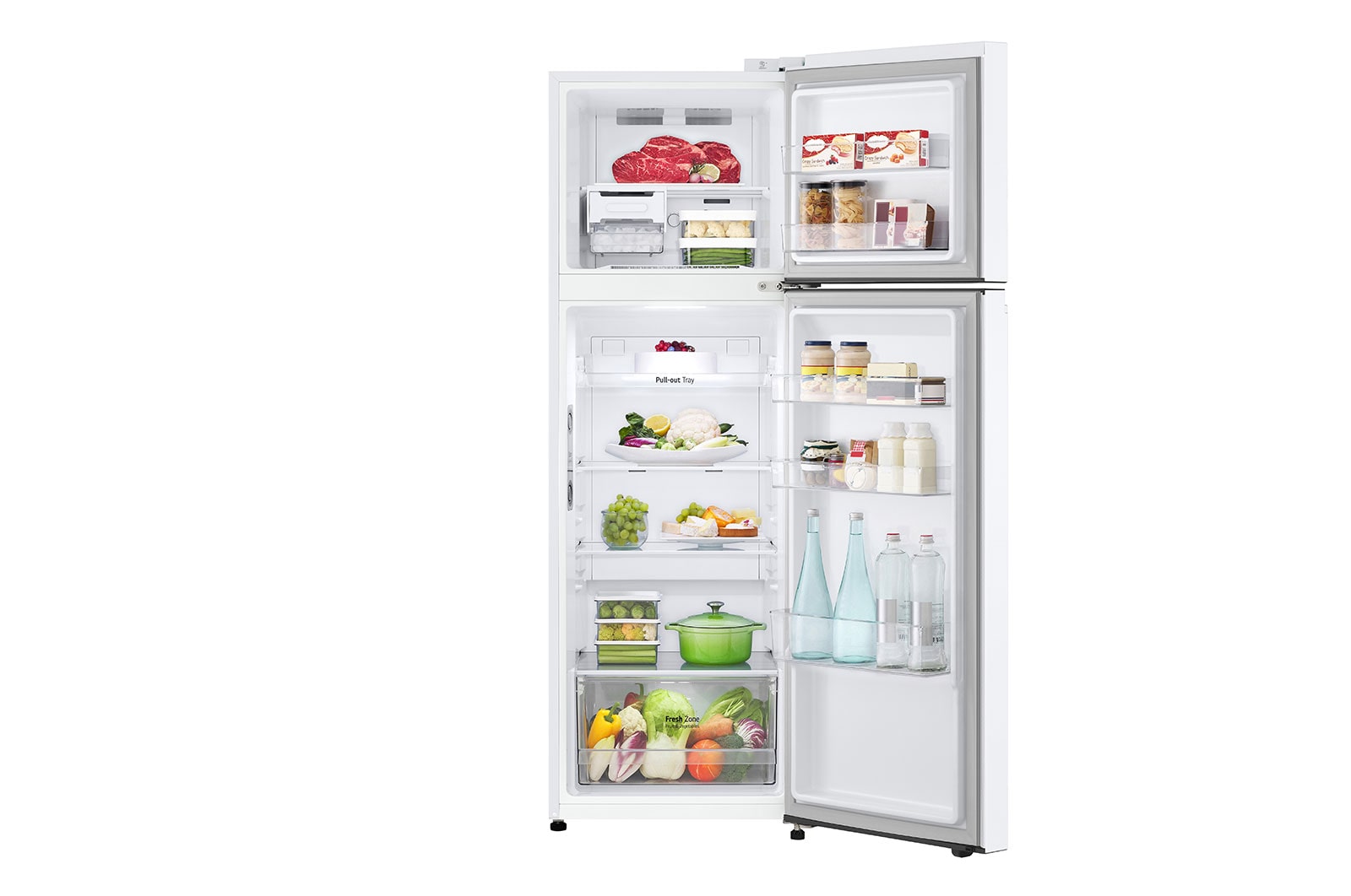 LG 266L Top Mount Fridge - White Finish, GT-2W