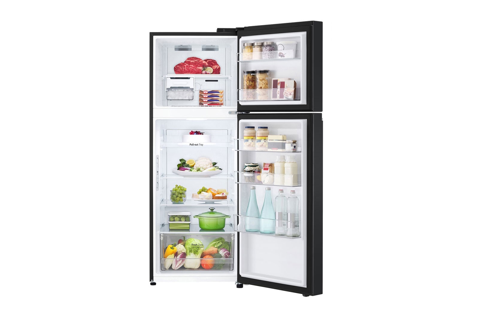 LG 315L Top Mount Fridge - Matte Black Finish, GT-3MB