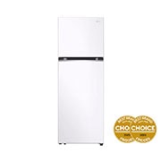 Front view of white fridge GT-4W, energy efficient with 4-star rating, featuring ThinQ and WiFi connectivity.