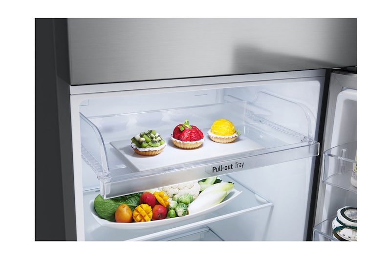 LG 375L Top Mount Fridge - Stainless Finish, GT-5S