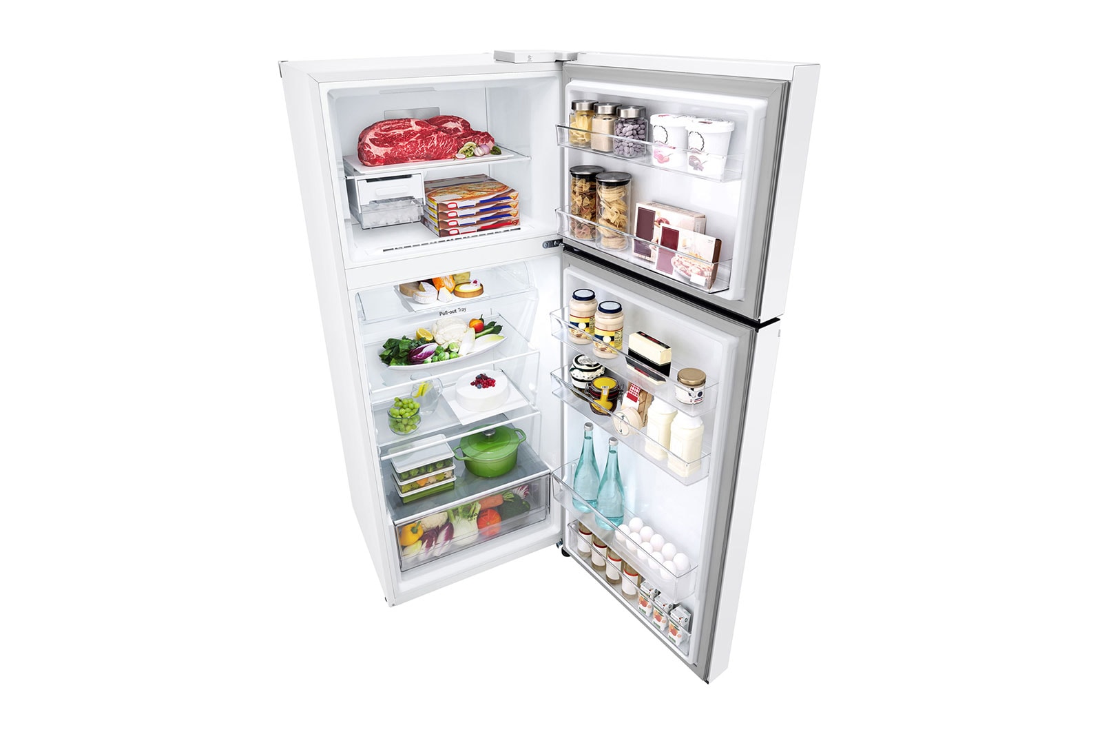 LG 375L Top Mount Fridge in White Finish, GT-5W