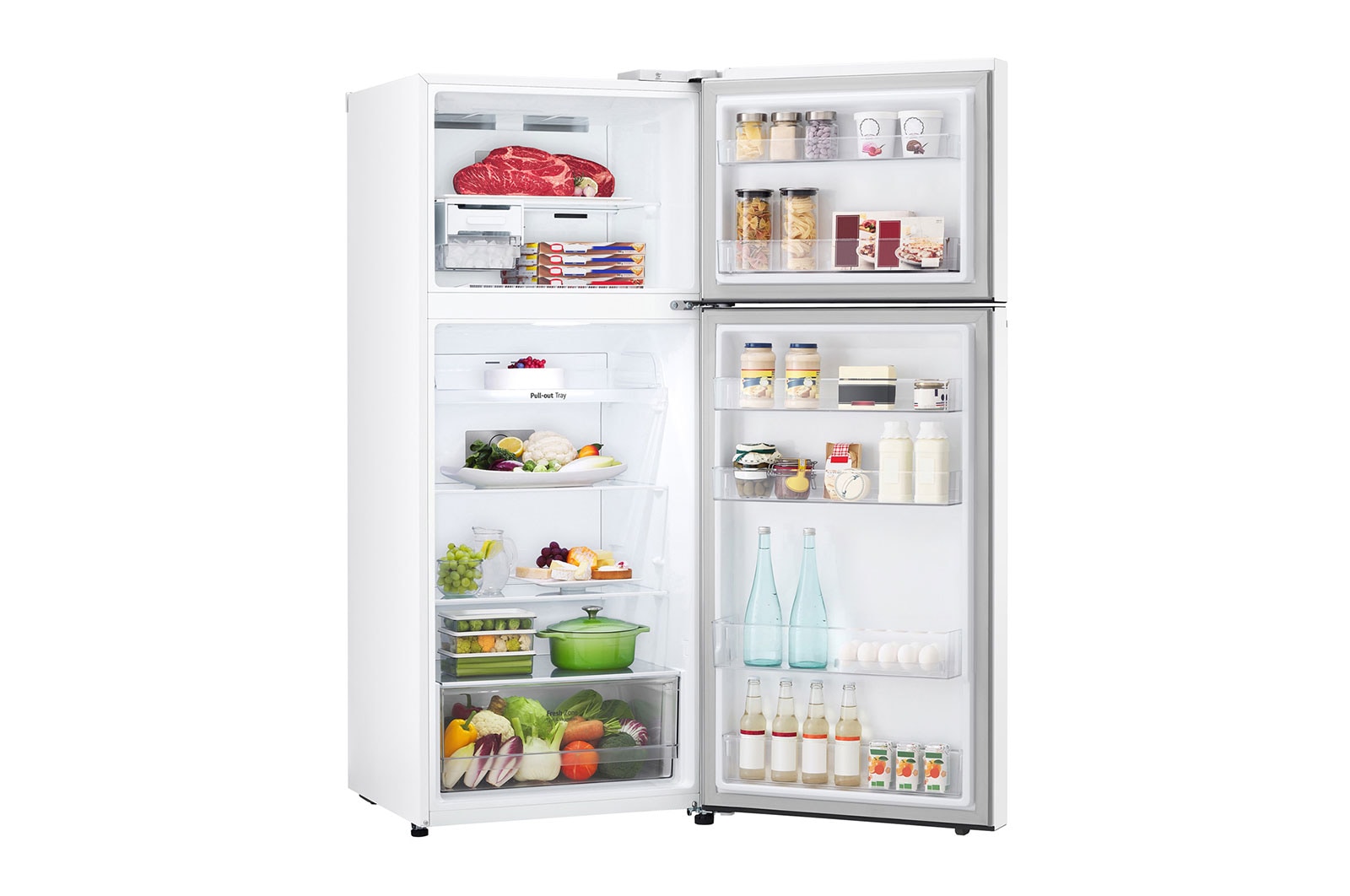 LG 375L Top Mount Fridge in White Finish, GT-5W