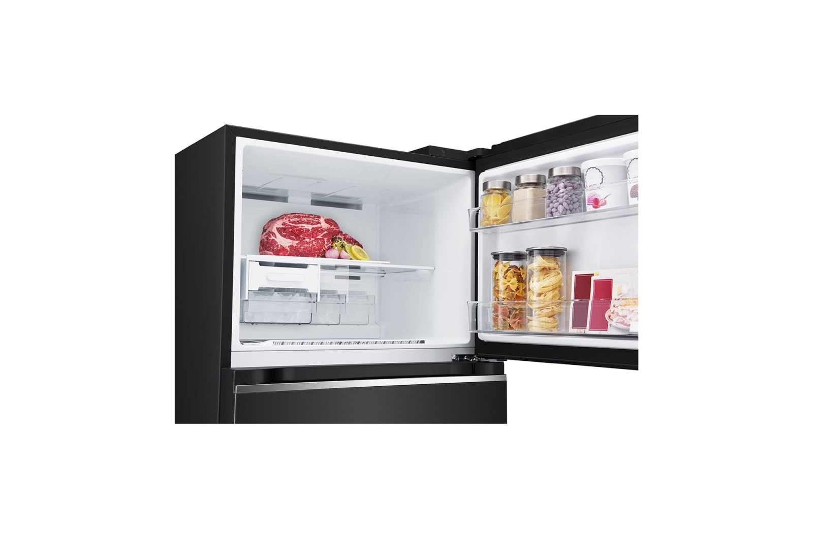 LG 395L Top Mount Fridge - Matte Black Finish, GT-6MB