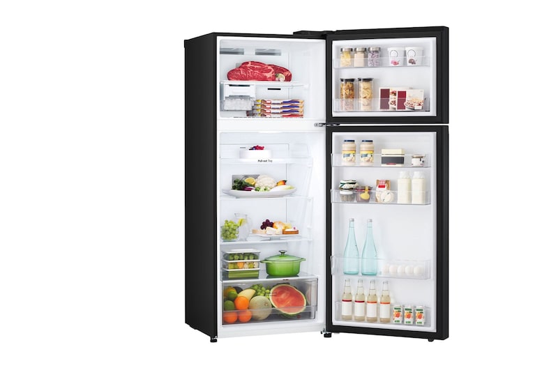 LG 395L Top Mount Fridge - Matte Black Finish, GT-6MB