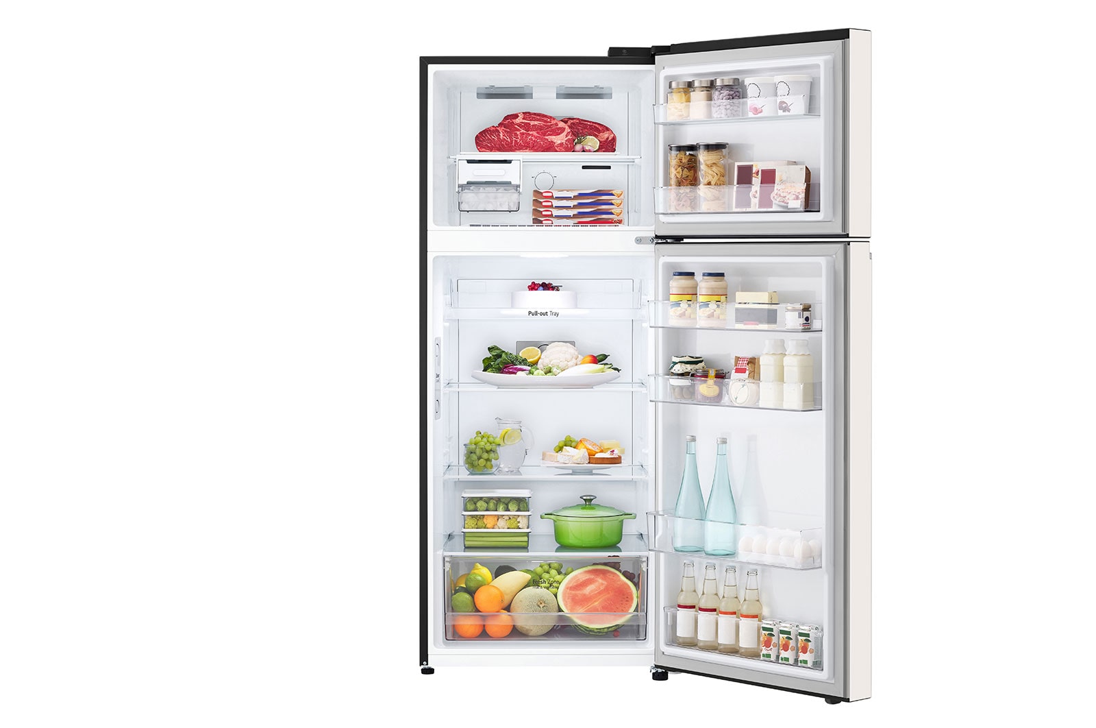 LG 395L Top Mount Fridge in Natural Beige Finish, GT-6NB