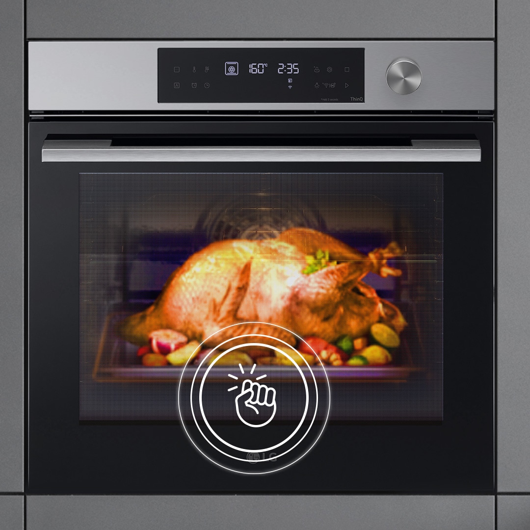 It's an animation that lights up when you tap on the oven door.