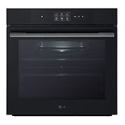 LG SERIES 9 – 76L InstaView Full Steam Oven with Blue EasyClean™, Matte Black Glass, BO609B1BG4