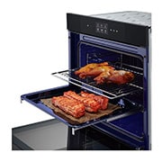 LG SERIES 9 – 76L InstaView Full Steam Oven with Blue EasyClean™, Matte Black Glass, BO609B1BG4
