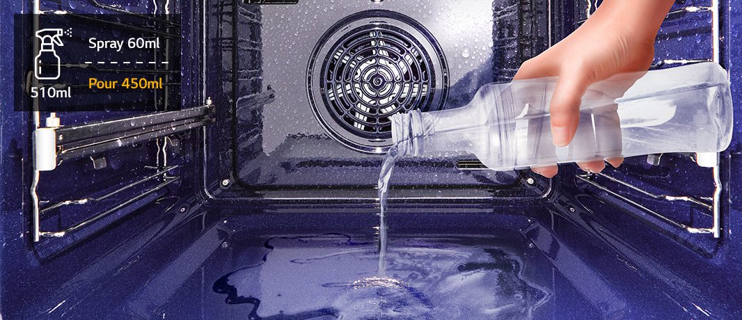 This is an image of steam being sprayed from inside the oven.