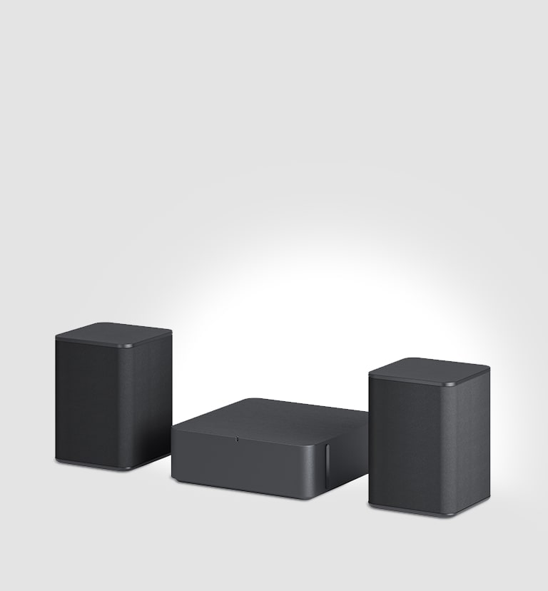 Soundbar with rear speaker fashion output