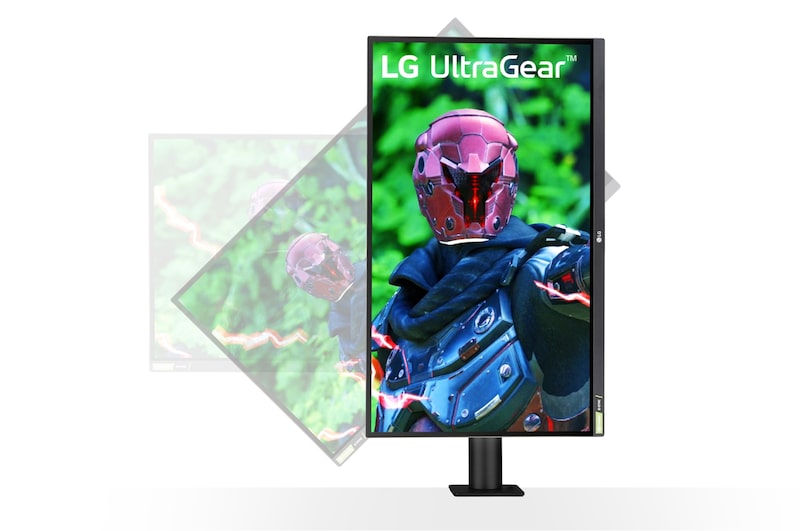 LG 27'' UltraGear QHD Nano IPS 1ms 144Hz HDR G-SYNC Compatibility Monitor with Ergo Stand, 27GN880-B