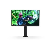 LG 27'' UltraGear QHD Nano IPS 1ms 144Hz HDR G-SYNC Compatibility Monitor with Ergo Stand, 27GN880-B