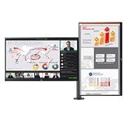 LG 27'' QHD Monitor Ergo Dual with USB Type-C™ and Daisy Chain, 27QP88D-B