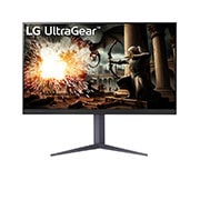 Front view of the 32 Inch LG UltraGear (32GS75Q-B) gaming monitor with 180Hz refresh rate and 1ms (GtG) response time