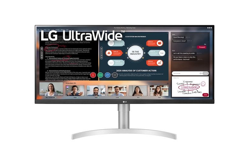 LG 34” UltraWide® Full HD IPS Monitor with HDR, 34WN650-W