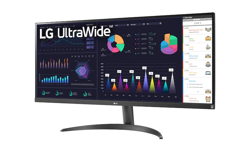 LG 34'' UltraWide™ Full HD Monitor with AMD FreeSync™, 34WQ500-B