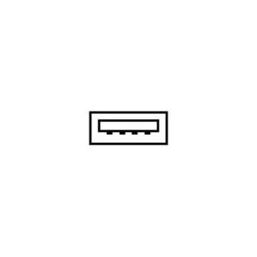USB 3.0 downstream pictogram.