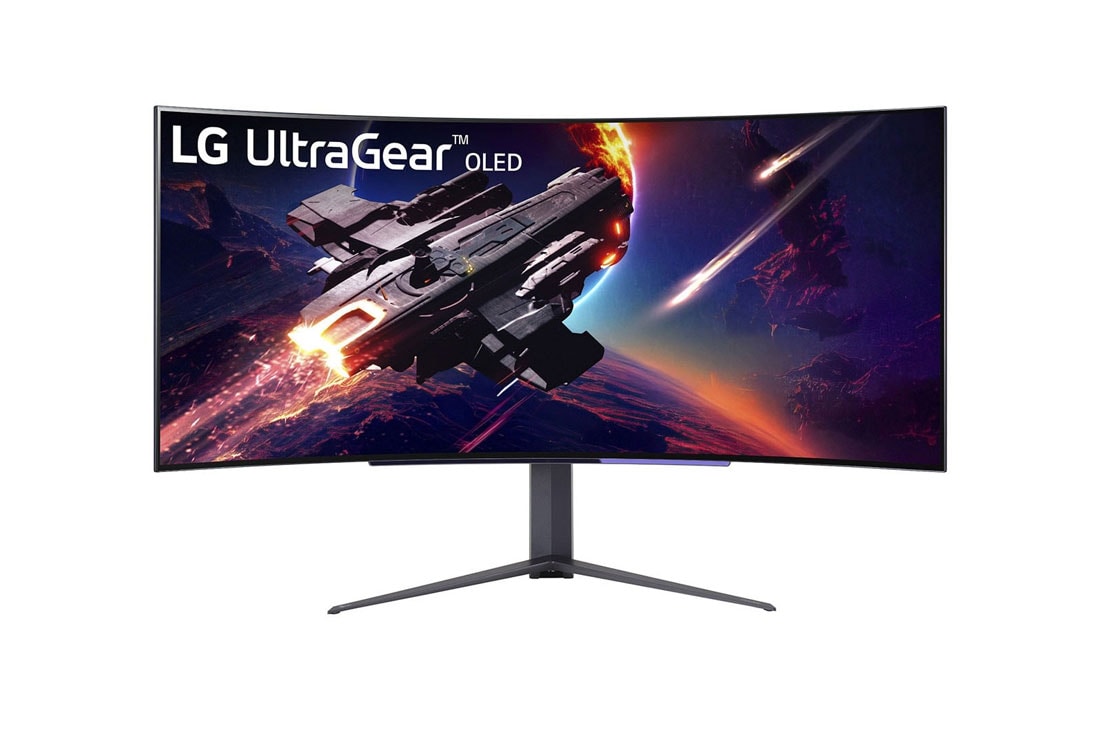 LG UltraGear™ 45 inch OLED WQHD 240Hz Curved Gaming Monitor with 0.03ms (GtG at Faster)WQHD, G-SYNC® Compatible, FreeSync™ Premium, 800R, 45GR95QE-B