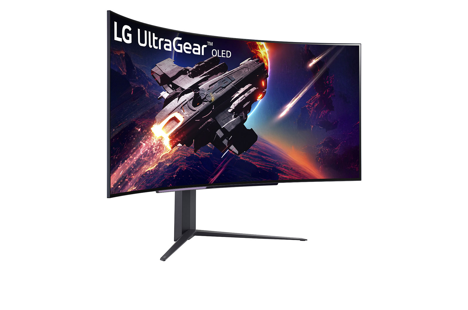 LG UltraGear™ 45 inch OLED WQHD 240Hz Curved Gaming Monitor with 0.03ms (GtG at Faster)WQHD, G-SYNC® Compatible, FreeSync™ Premium, 800R, 45GR95QE-B