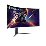 LG UltraGear™ 45 inch OLED WQHD 240Hz Curved Gaming Monitor with 0.03ms (GtG at Faster)WQHD, G-SYNC® Compatible, FreeSync™ Premium, 800R, 45GR95QE-B