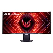 Front view of the 45 Inch LG UltraGear (45GS95QE-B) OLED curved gaming monitor with 240Hz refresh rate and 0.03ms (GtG) response time
