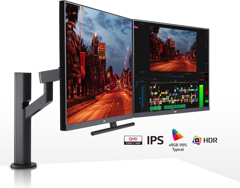 27" QHD IPS Display: Stunning Image Quality, 27-inch QHD IPS display, sRGB 99% (Typ.), HDR10.