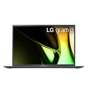 Front view of the 17 Inch LG gram (17Z90S-G.AA78A) laptop with 16GB RAM and Intel Ultra 7 Core