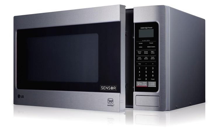 LG 40L Stainless Steel Rounded Corner Cavity Microwave Oven with Auto Sensor Cooking, MS4042XRS