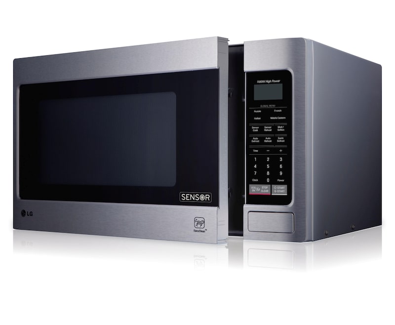 LG 40L Stainless Steel Rounded Corner Cavity Microwave Oven with Auto Sensor Cooking, MS4042XRS