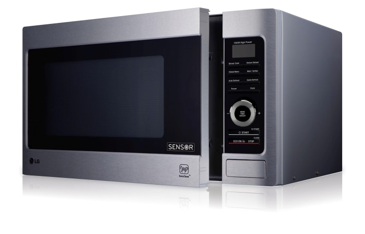 LG 40L Stainless Steel Rounded Corner Cavity Microwave Oven with Auto Sensor Cooking, MS4082XRS