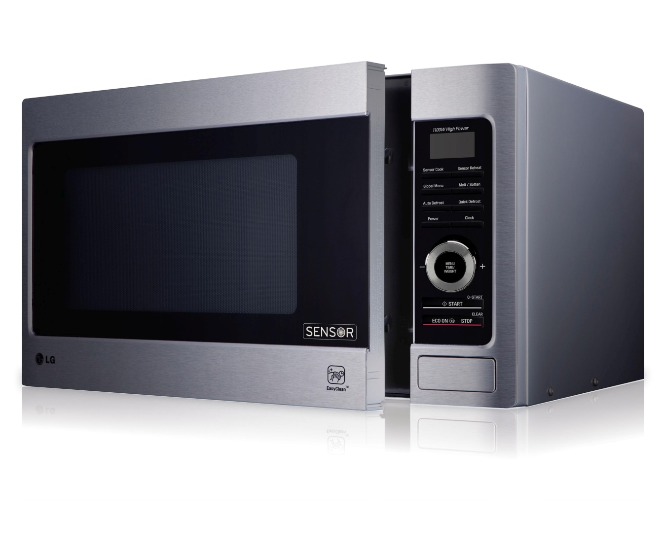 LG 40L Stainless Steel Rounded Corner Cavity Microwave Oven with Auto Sensor Cooking, MS4082XRS