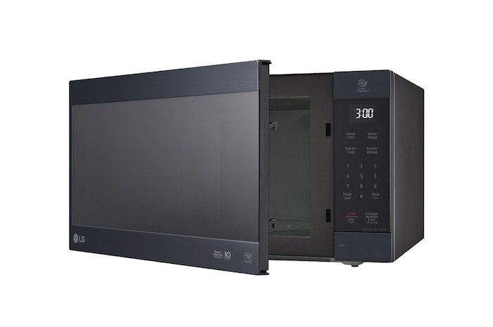 Front view open door of LG MS5696OMBS