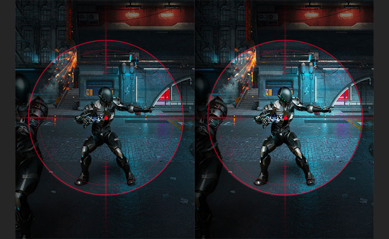 Comparison of Black Stabilizer - The left image is the Black Stabilizer 'off,' and the Right image is the Black Stabilizer 'on'