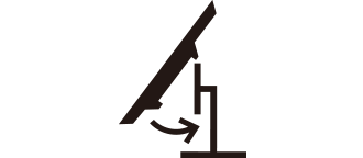 One-click stand monitor pictogram.