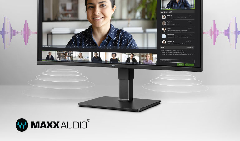 This monitor supports built-in Speakers with MaxxAudio®.