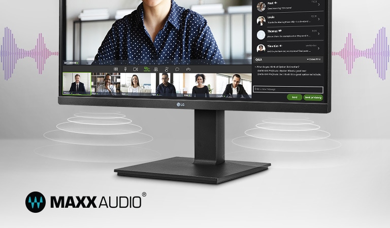 This monitor supports built-in Speakers with MaxxAudio®.